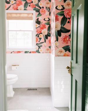 Flower Party Wallpaper, pink