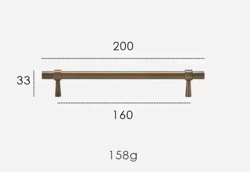Antique Brass Cabinet Pulls - Modern Solid Brass – Sleek & Durable Drawer Handles