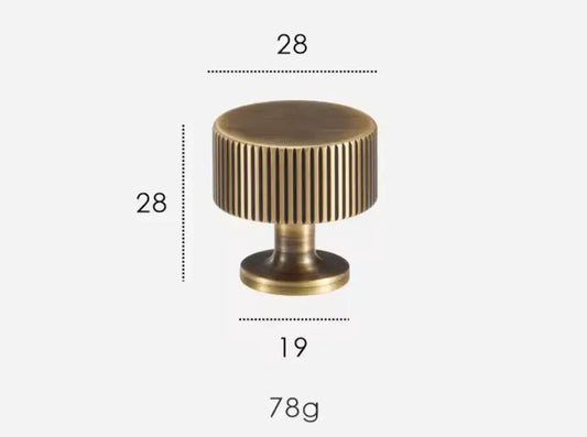 Antique Brass Textured Brass Handles & Knobs – Solid Brass Cabinet Hardware - Modern Elegance with a Tactile Touch