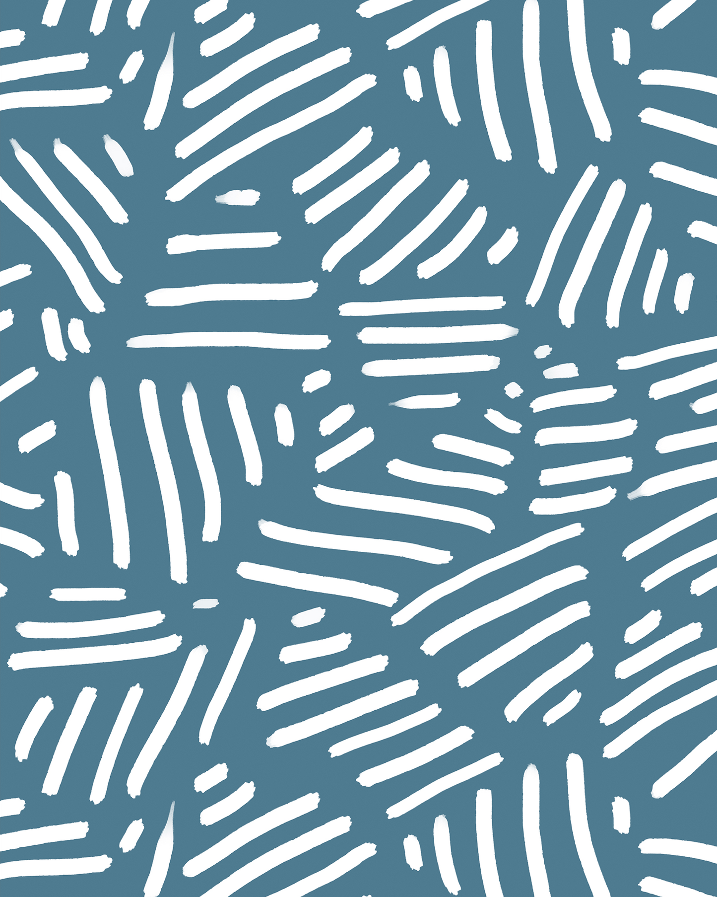 Simple Stripes Wallpaper, denim blue