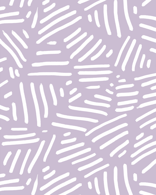 Simple Stripes Wallpaper, lavender