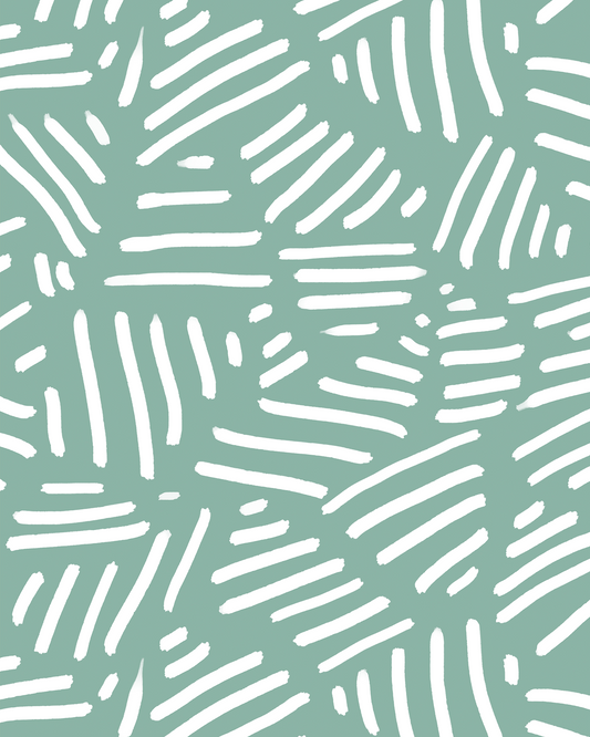 Simple Stripes Wallpaper, mint