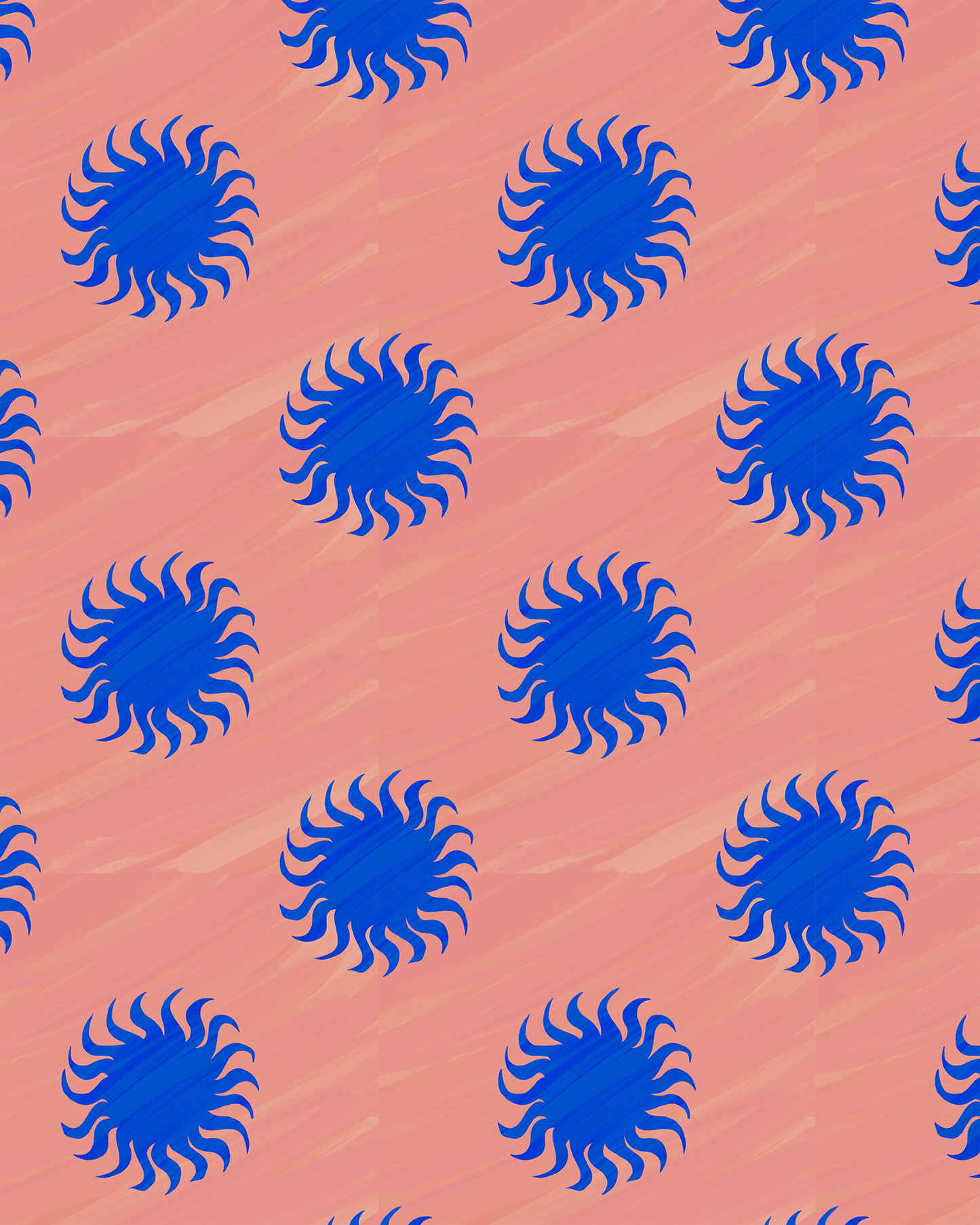 Sol Wallpaper, pink and blue