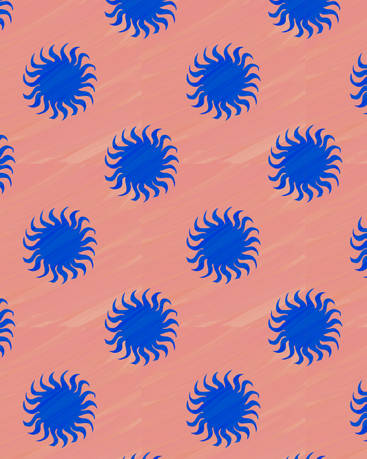 Sol Wallpaper, pink and blue