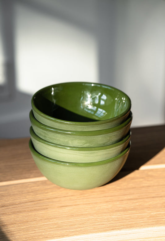 Handmade Porcelain Bowl. Green