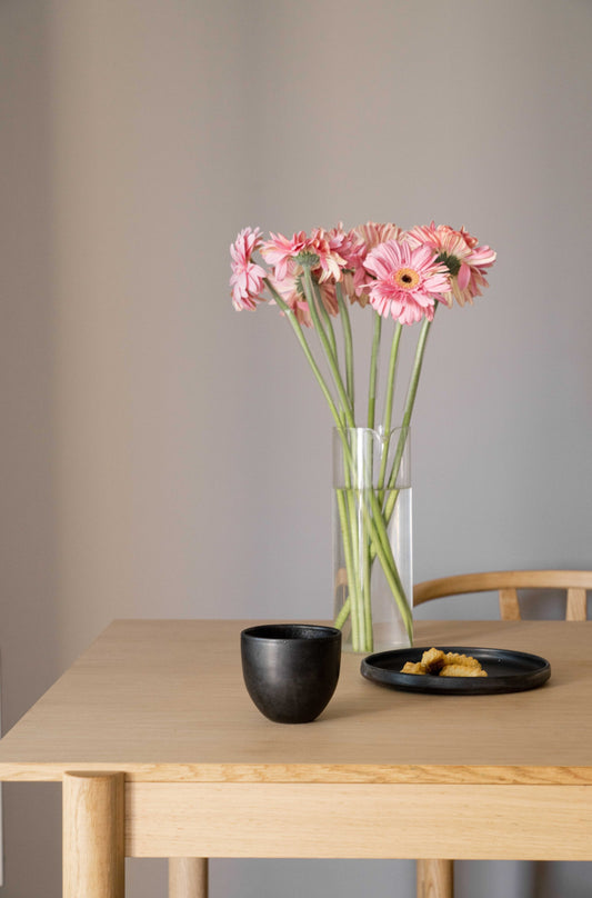 Black Matte Stoneware Coffee Cup