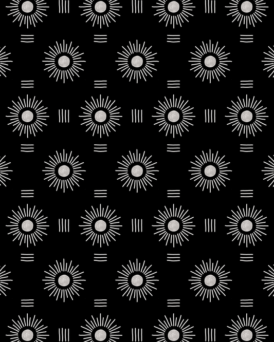 Sun Rays Wallpaper, black and white