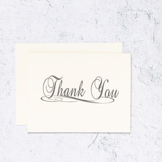 Traditional Scripted Thank You Single Cards