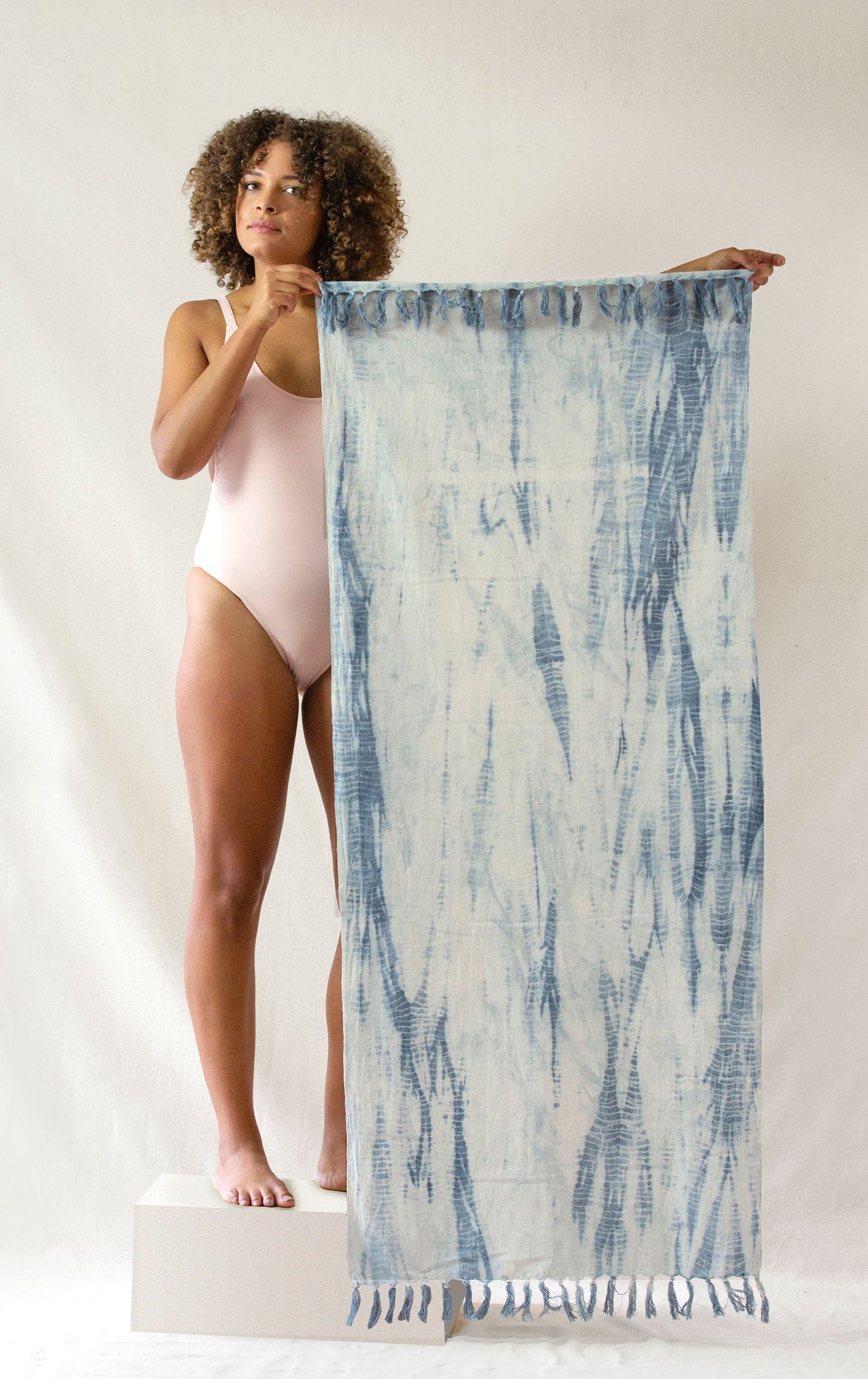 Indigo Moon Shibori - Yoga Towel