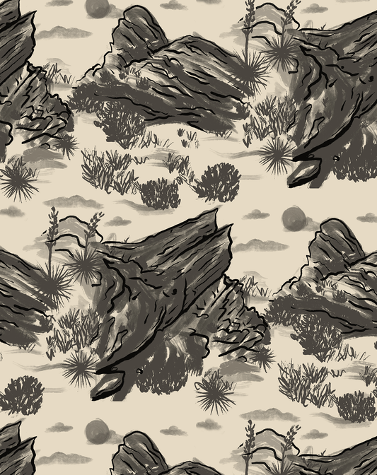 Vasquez Wallpaper, tan and black