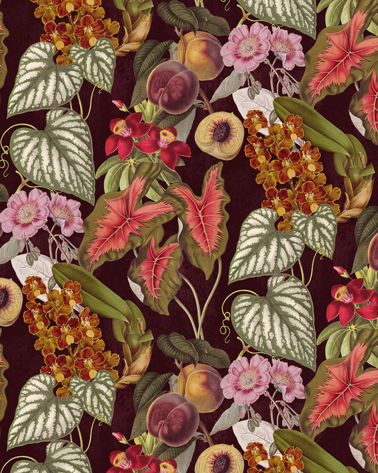 Cali Tropicale Wallpaper, eggplant