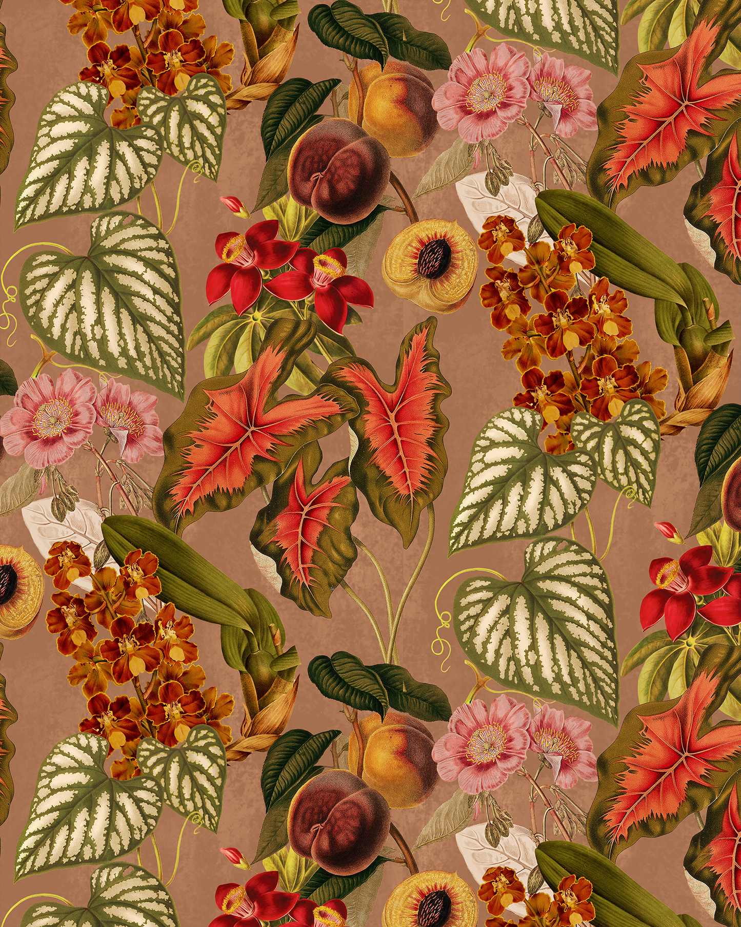 Cali Tropicale Wallpaper, mocha mousse
