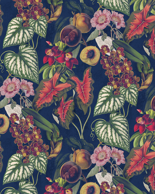 Cali Tropicale Wallpaper, navy