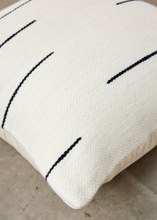 Zanzibar Hand-Loomed Wool Throw Pillow