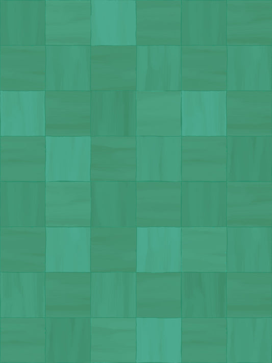 Zellige Wallpaper, teal