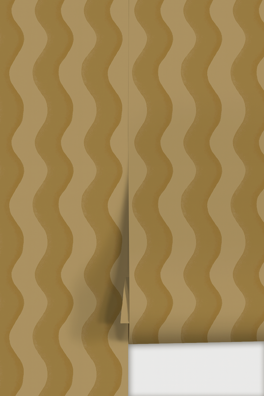 Ziggy Stripe Wallpaper, bronze-mist