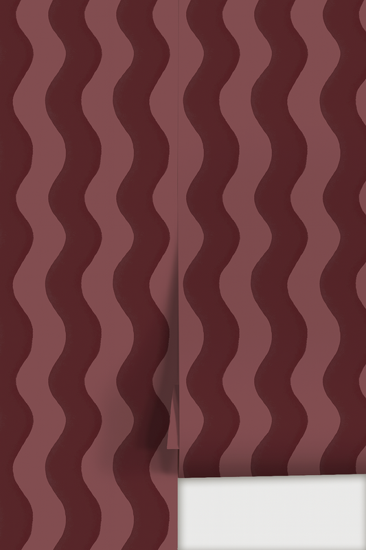 Ziggy Stripe Wallpaper, fig jam