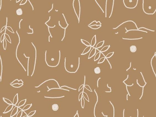 Neutral Nudes Wallpaper, coco & white