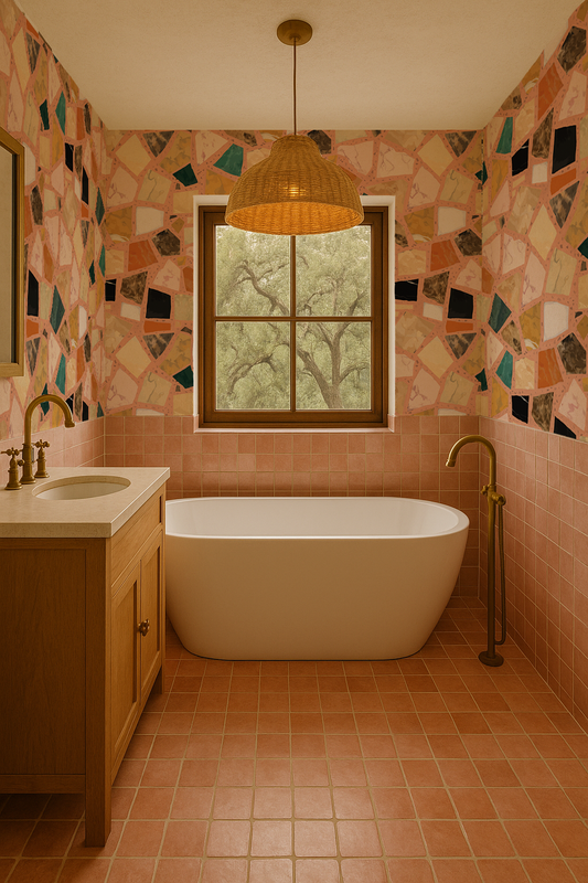 Dolce Terrazzo Wallpaper, peach