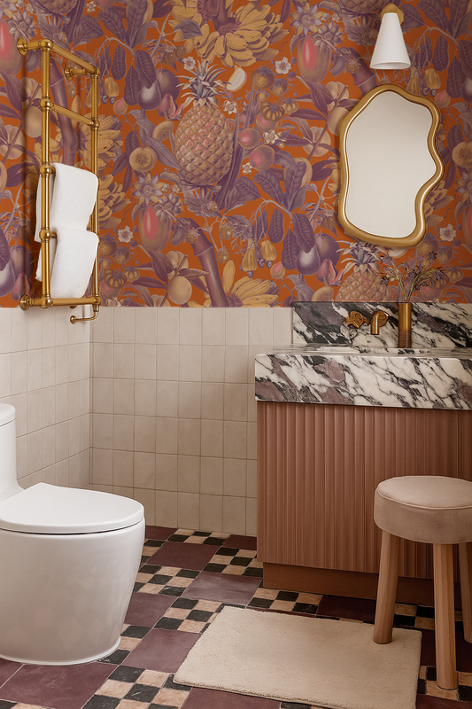 Juicy Fruit Wallpaper, orange and purple