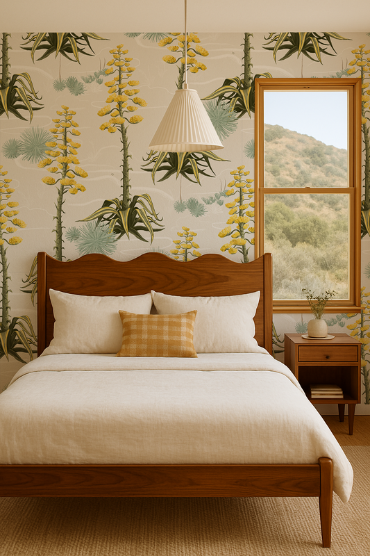 Agave Valley Wallpaper, off-white