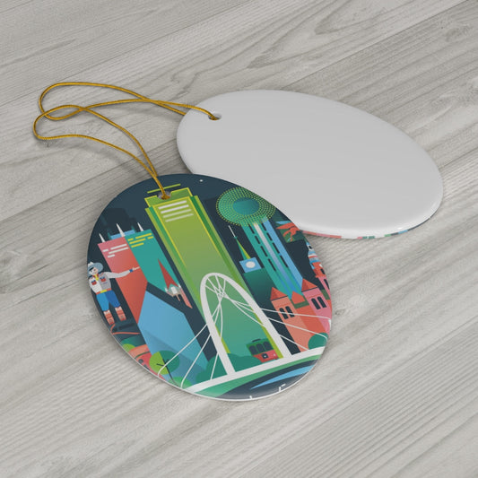 Dallas Ceramic Ornament