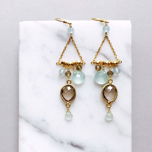 Smoky Quartz Chandie Earrings