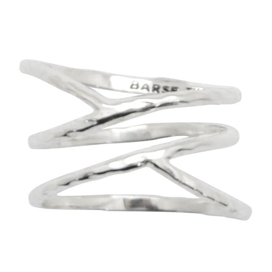 Criss Cross Sterling Silver Ring