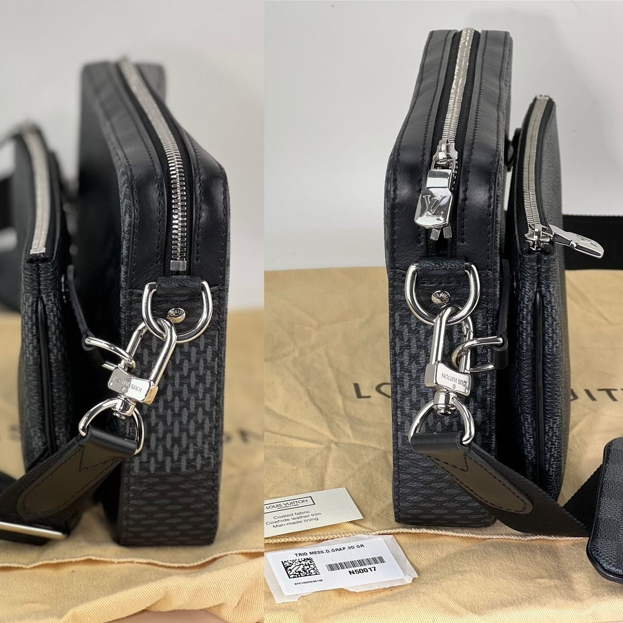 LOUIS VUITTON Trio Messenger Damier Graphite Men's Bag