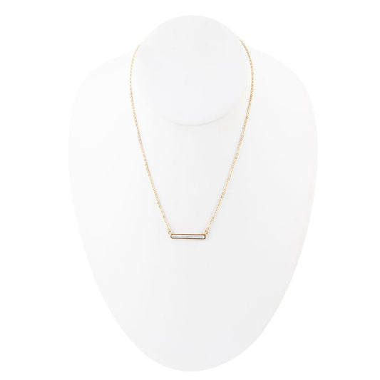 Dainty Mother of Pearl Bar Necklace