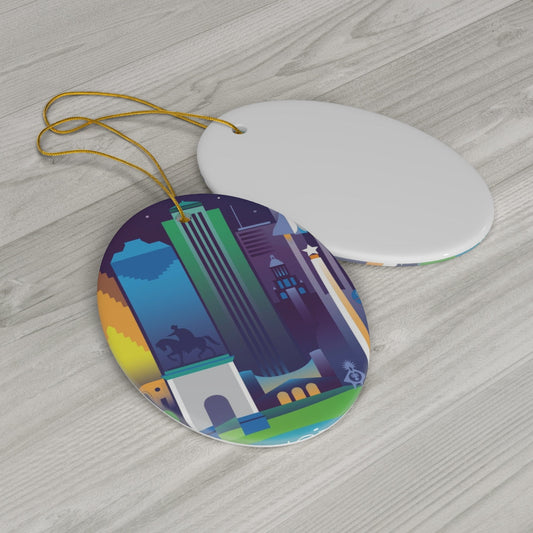 Houston Ceramic Ornament