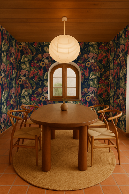 Cali Tropicale Wallpaper, navy