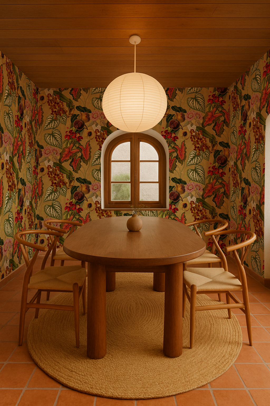 Cali Tropicale Wallpaper, yellow