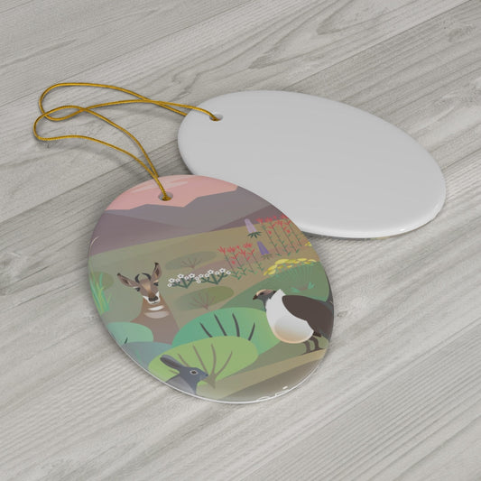 The Sagebrush Eco System Ceramic Ornament