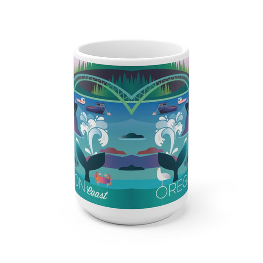 OREGON COAST 11 OZ OR 15 OZ CERAMIC MUG