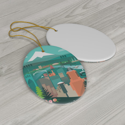 Portland, Oregon Ceramic Ornament