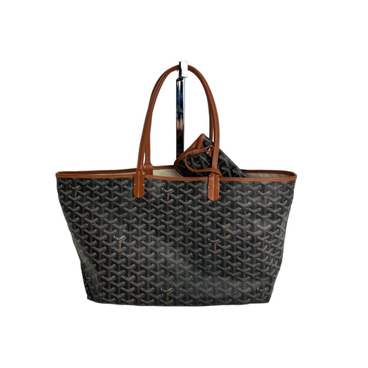 GOYARD St. Louis Goyardine PM Black Tote Bag