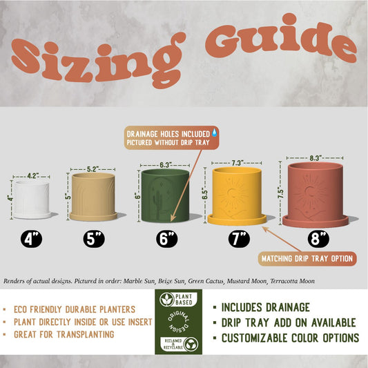 Funky Flow Planter with Drainage and Unique Tray