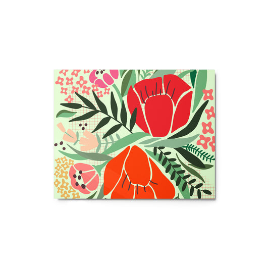 Desert Tulip Bouquet on Metal print