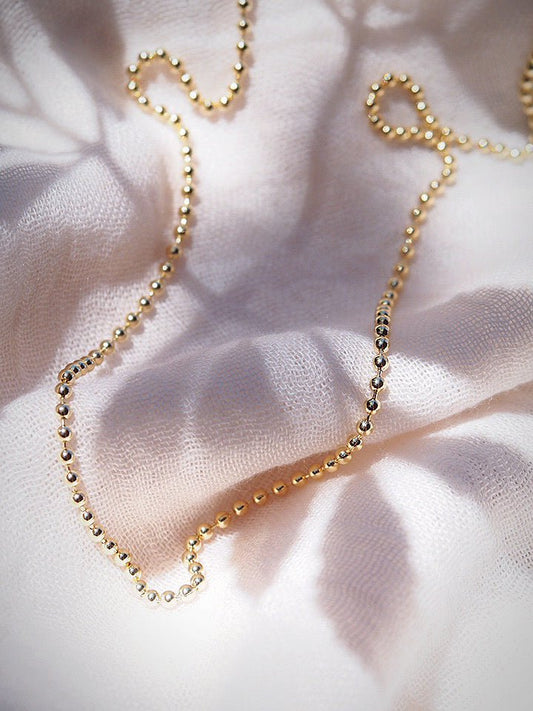 Gold Ball Chain Necklace - Kaila