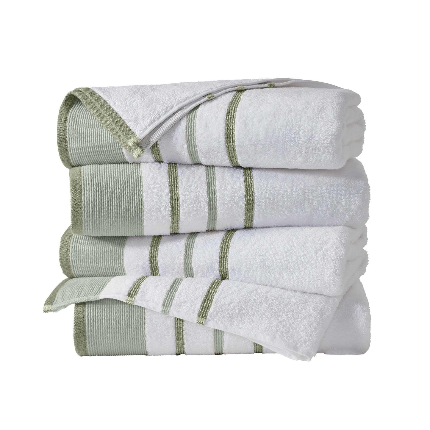 Decorative Cotton Stripe Bath Towel Set - Noelle Collection