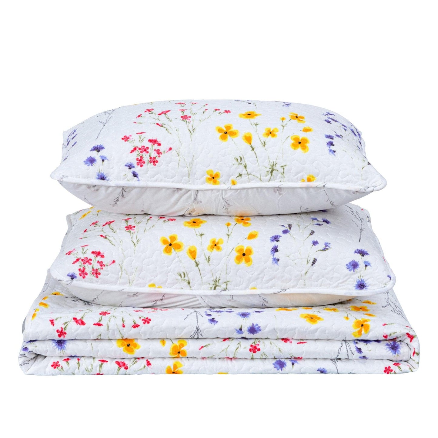 Colorful Floral 3 Piece Quilt Set - Marianne Collection