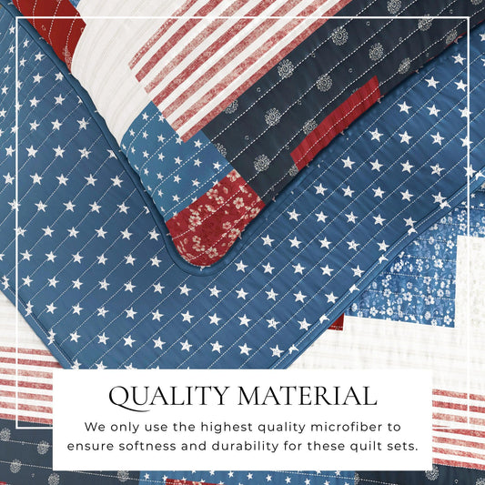 Americana Patchwork Quilt Set - Lowel Collection