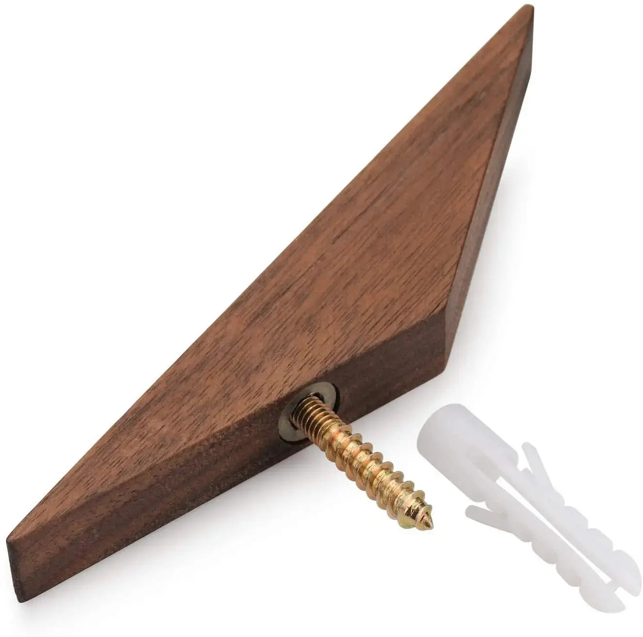 Modern Triangle Wood Hook - Walnut & Beech Wood