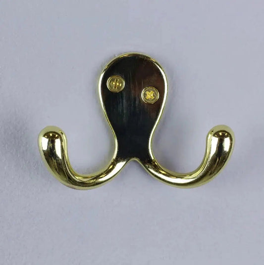 Double Metal Hook - Brass