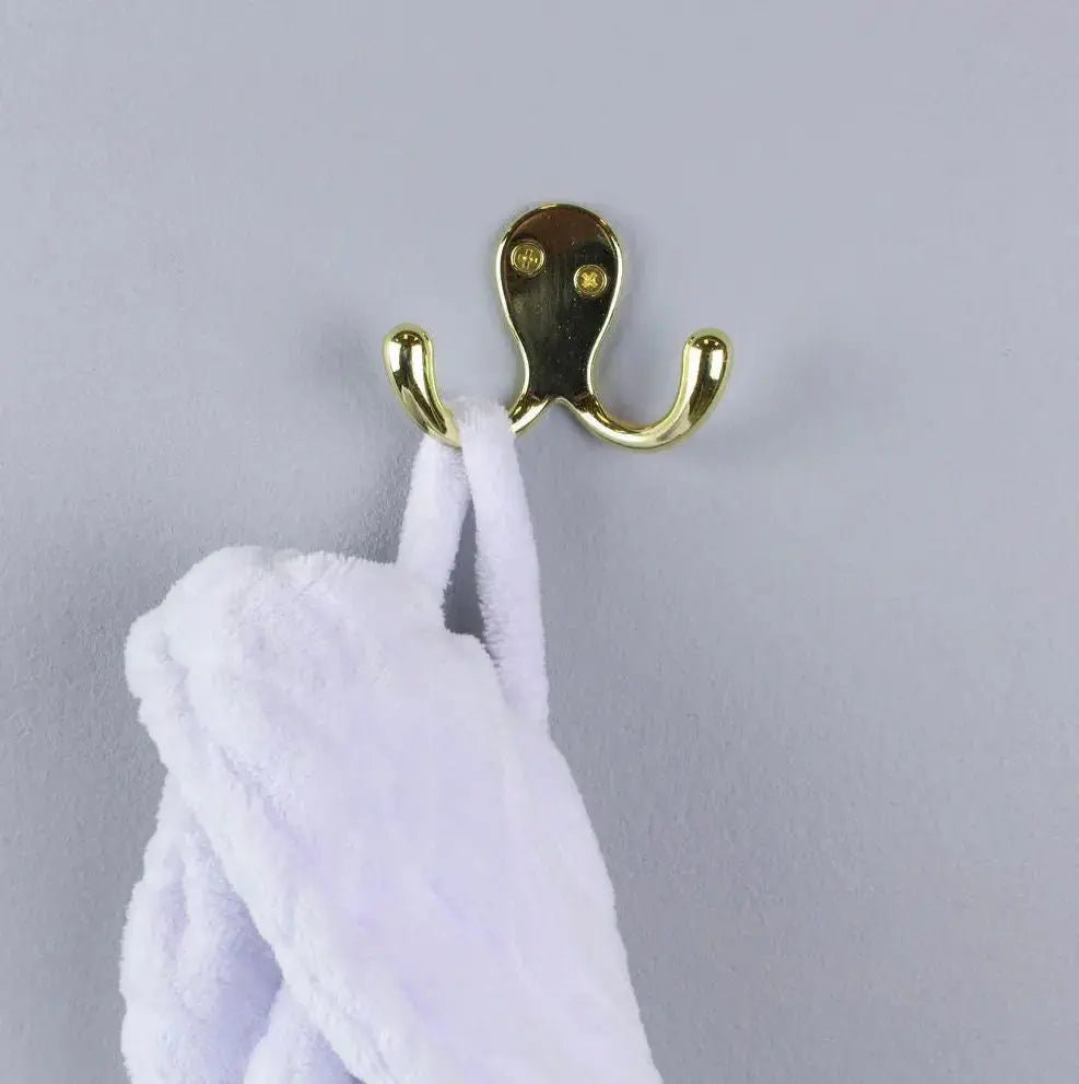Double Metal Hook - Brass