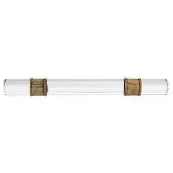 Glass Drawer Pull - Antique Brass