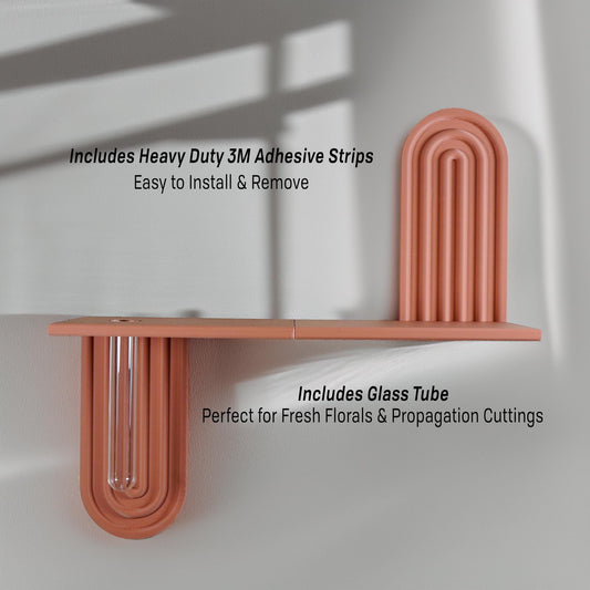 Modern Floating Wall Shelf, Unique Arch Oval Home Decor, 3D Printed Propagation or Reed Diffuser Shelf, Wall Shelf Catchall, Entryway Decor