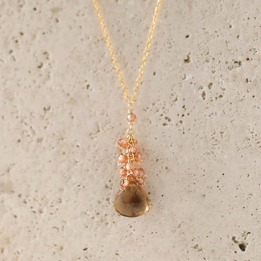 Smoky Quartz Cluster Necklace