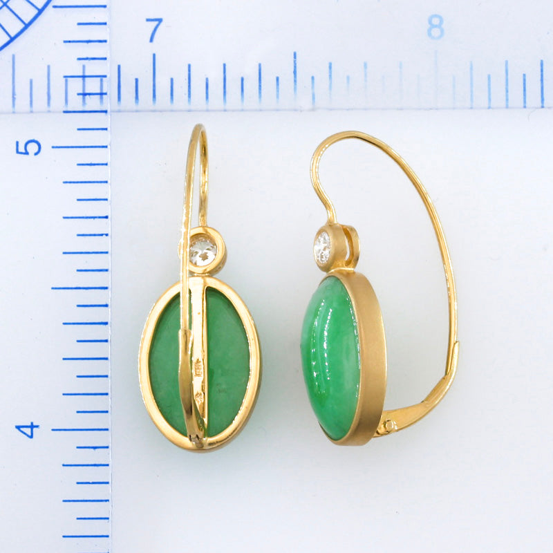 NATURAL GREEN JADE EARRINGS